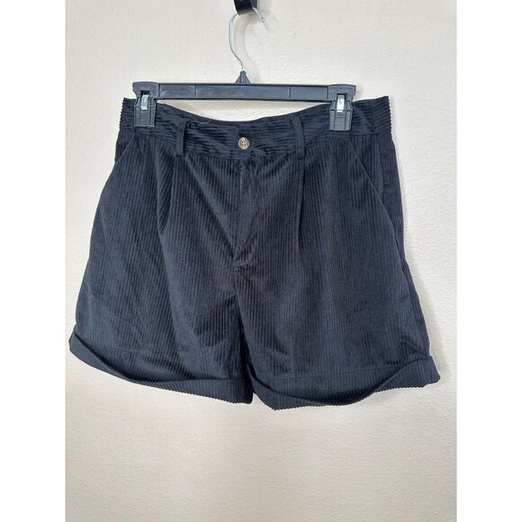 NCLook Womens Black High-Waisted Shorts Button Large Lightweight Fabric - Picture 2 of 9